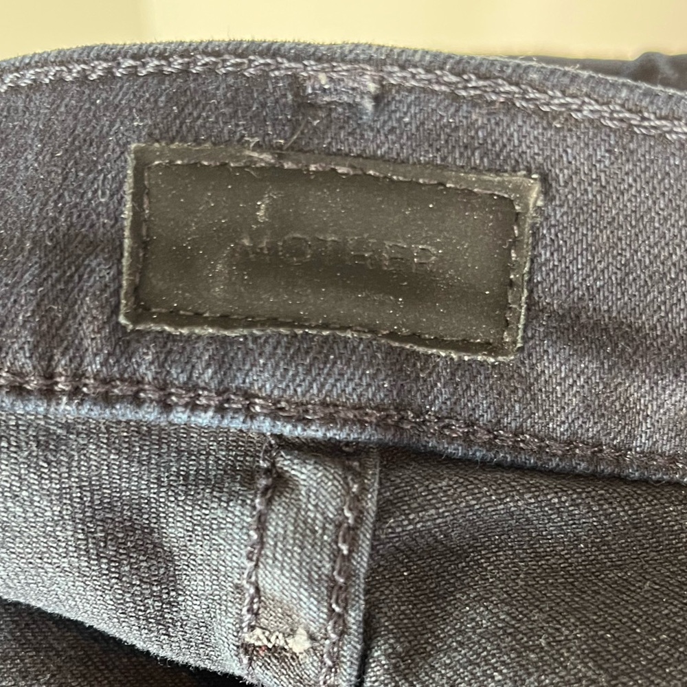 Mother The Insider Ankle High Rise Bootcut Jeans in Holding Hands Dark Wash - Picture 8 of 12